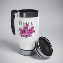 "Fueled By Crystals & Coffee" Stainless Steel Travel Mug